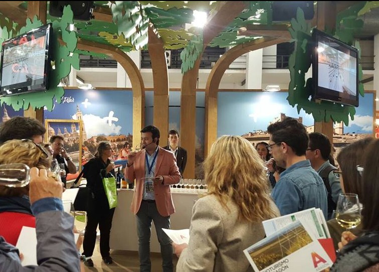 ¡Ambientazo en las catas de Enoturismo de Aragón en B Travel Show!